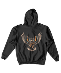 Thumbnail for Owl Tattoo Design Adult Back Printed Hoodie For Men and Women 8Ball