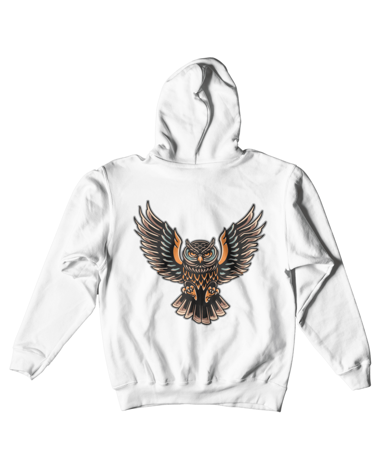 Owl Tattoo Design Adult Back Printed Hoodie For Men and Women 8Ball