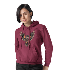 Thumbnail for Owl Tattoo Design Adult Front Printed Graphic Hoodie 8Ball