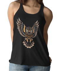 Thumbnail for Owl Tattoo Design Adult Womens Vest Top 8Ball