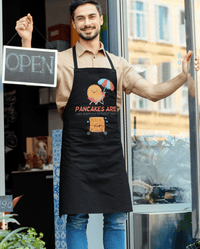 Thumbnail for Pancakes Are Like Waffles Without Abs Pancake Day Cotton Kitchen Apron 8Ball