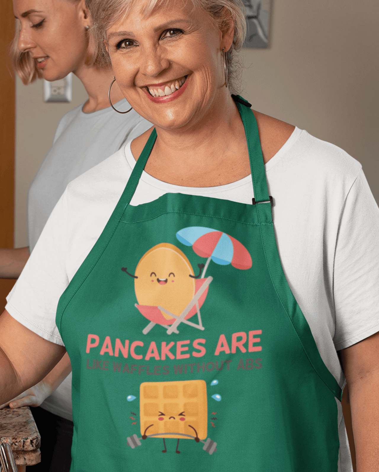 Pancakes Are Like Waffles Without Abs Pancake Day Cotton Kitchen Apron 8Ball