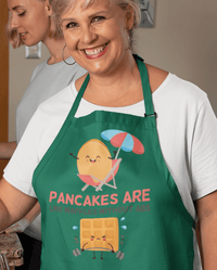 Thumbnail for Pancakes Are Like Waffles Without Abs Pancake Day Cotton Kitchen Apron 8Ball