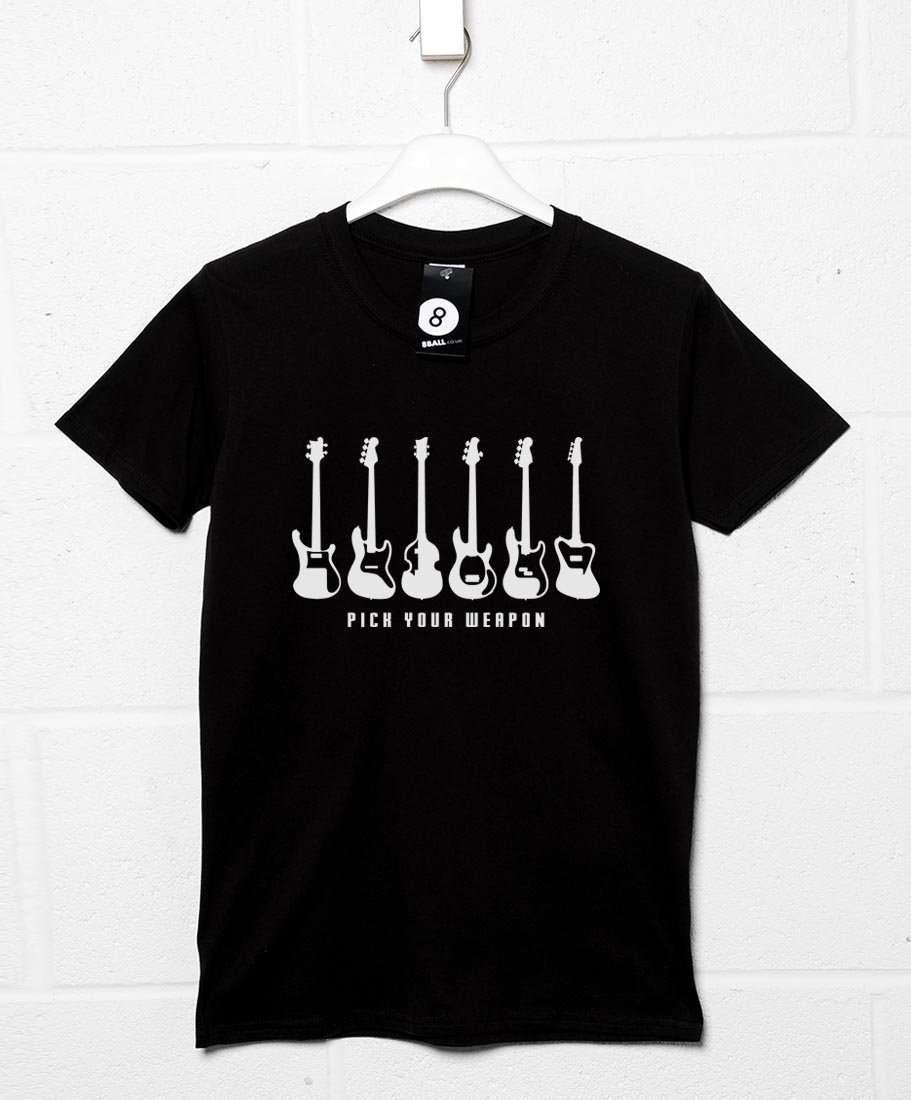 Pick Your Weapon Bass Guitars Graphic T-Shirt For Men 8Ball