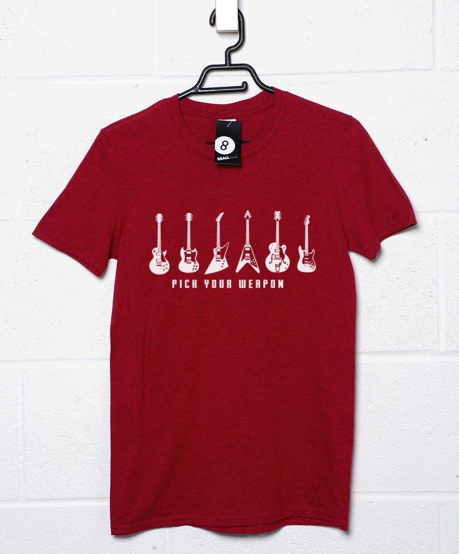 Pick Your Weapon Guitar Mens Graphic T-Shirt 8Ball