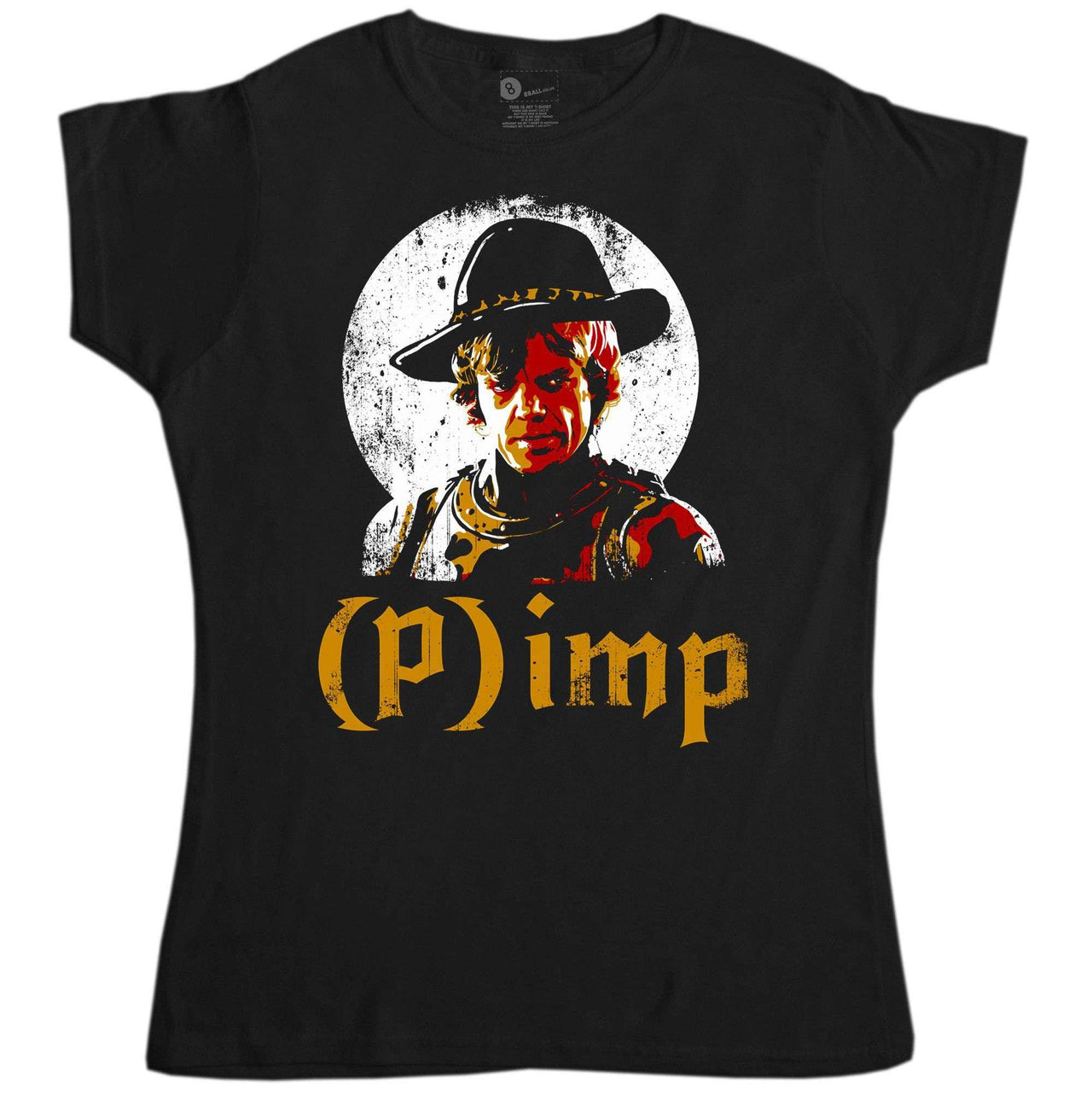 Pimp Fitted Womens T-Shirt 8Ball