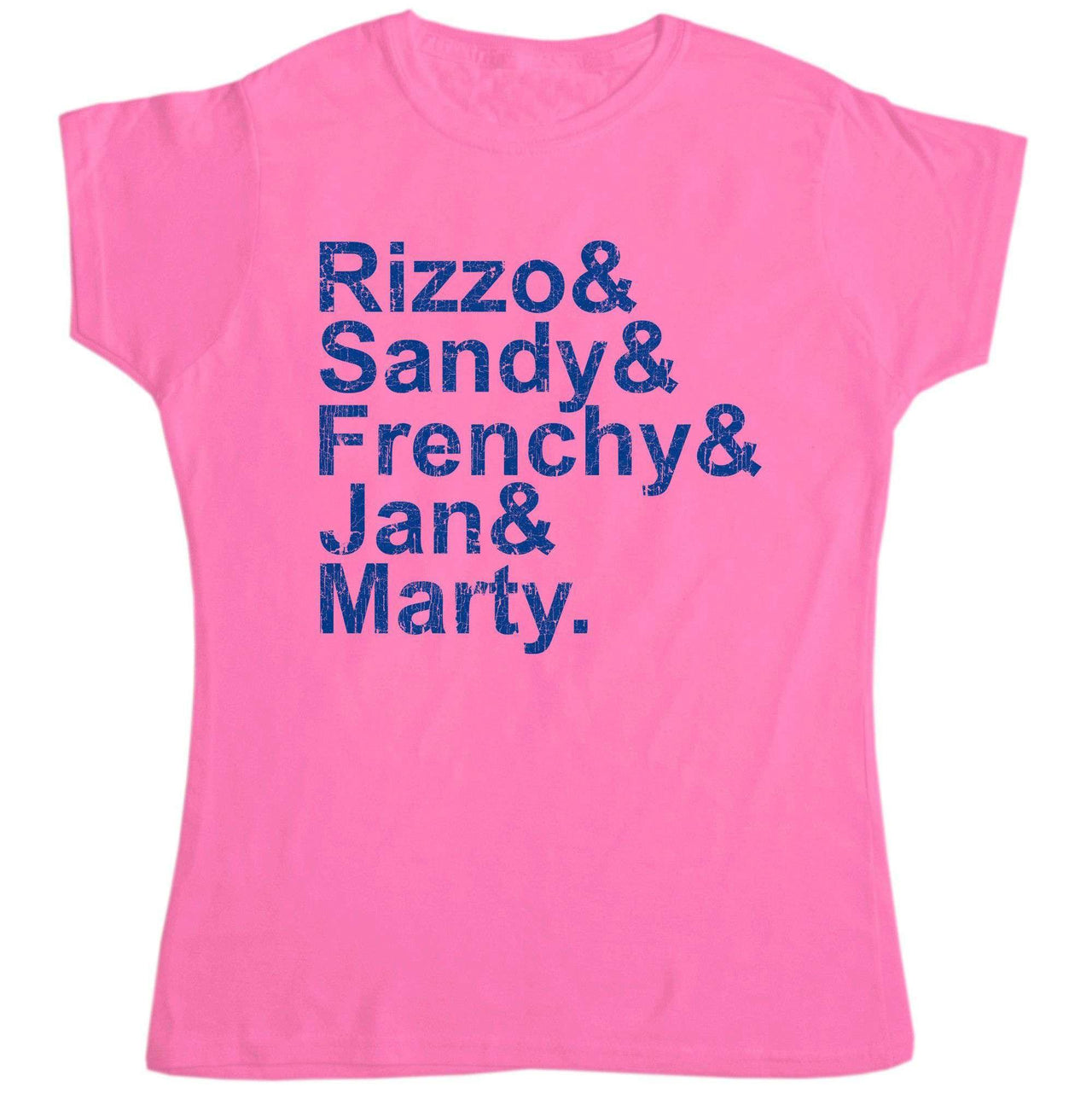Pink Ladies List Womens Style T-Shirt, Inspired By Grease 8Ball
