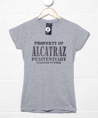 Thumbnail for Property Of Alcatraz Penitentiary Fitted Womens T-Shirt 8Ball