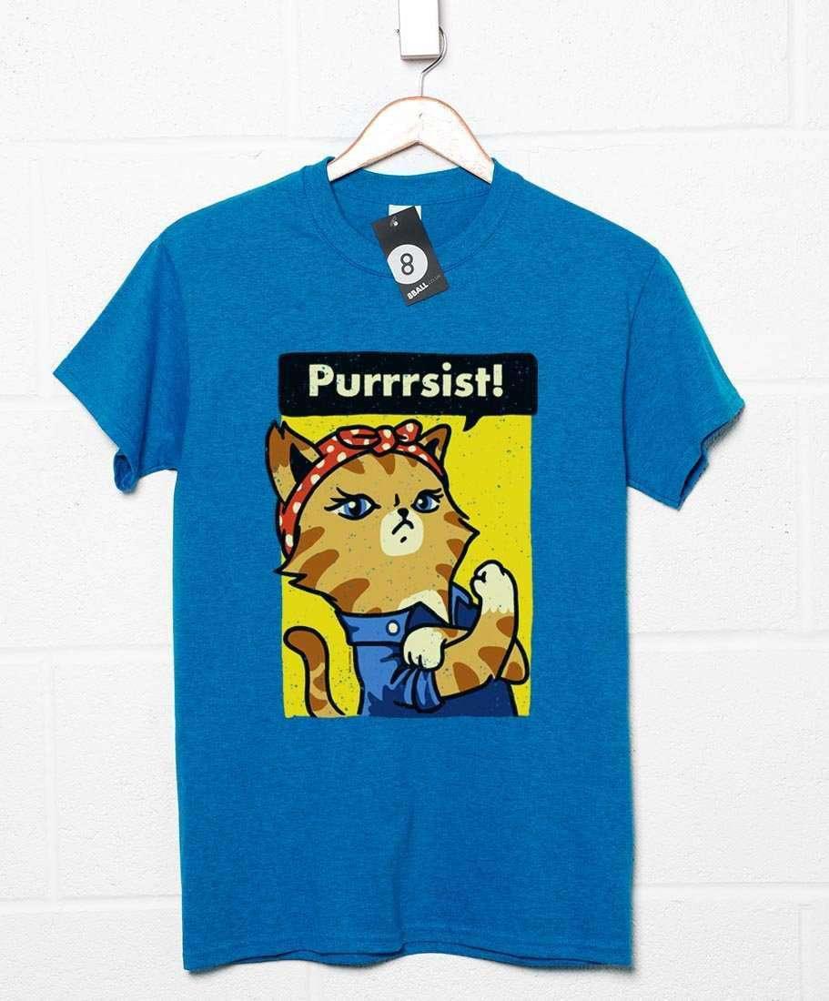 Purrrsist Ladies Fitted Unisex T-Shirt 8Ball
