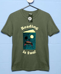 Thumbnail for Reading is Fun DinoMike Graphic T-Shirt For Men 8Ball