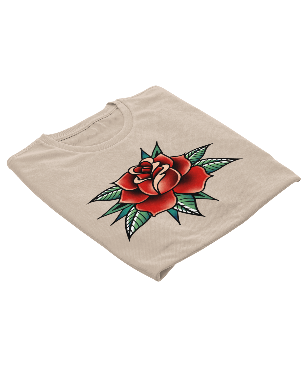 Rose Tattoo Design Adult Unisex Mens Graphic T-Shirt 8Ball