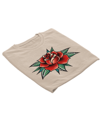 Thumbnail for Rose Tattoo Design Adult Unisex Mens Graphic T-Shirt 8Ball