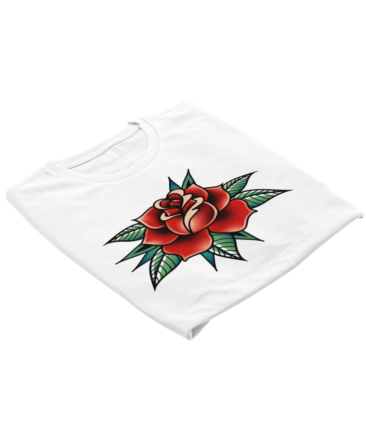 Rose Tattoo Design Adult Unisex Mens Graphic T-Shirt 8Ball