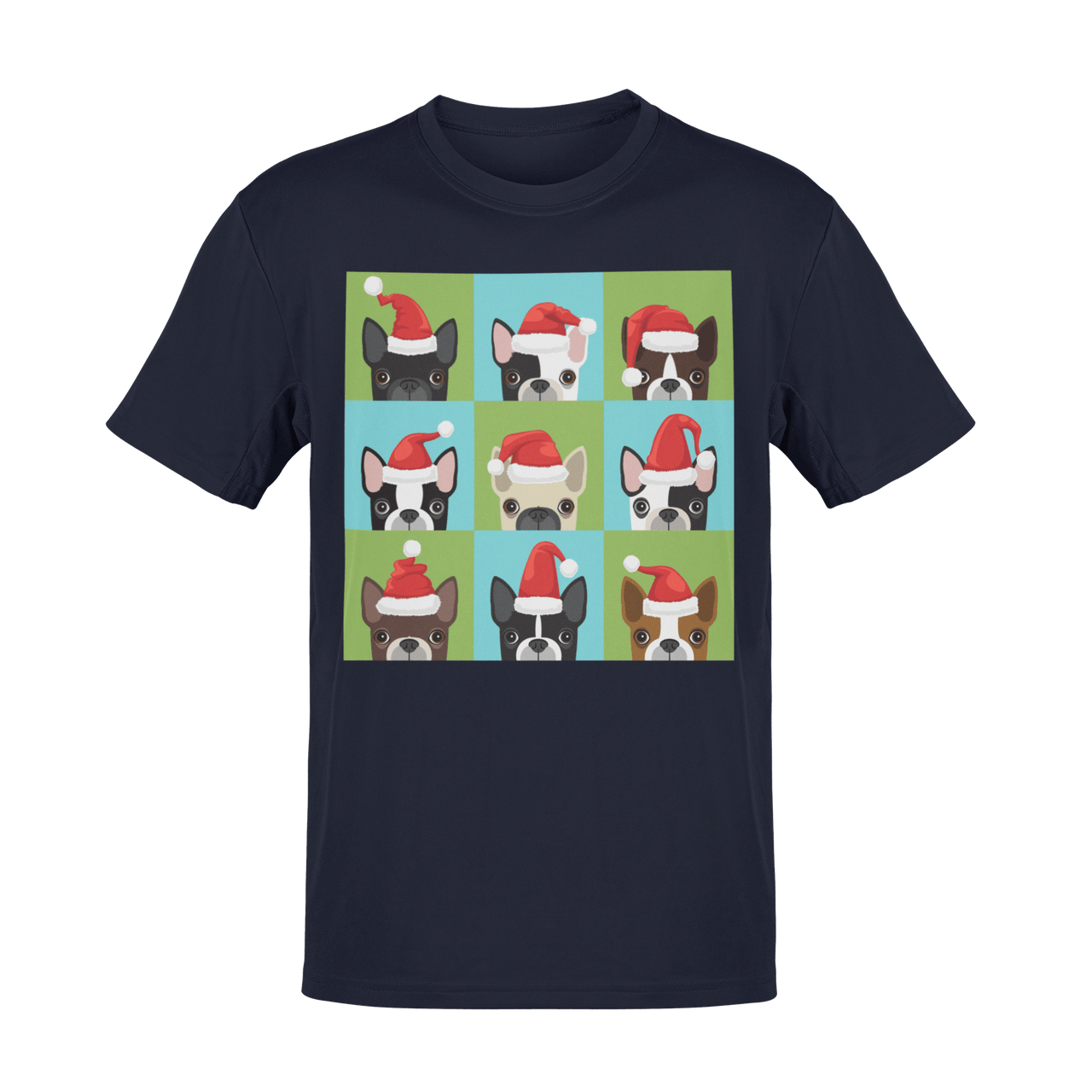 Santa Hat Pugs Christmas Kids T-Shirt 8Ball
