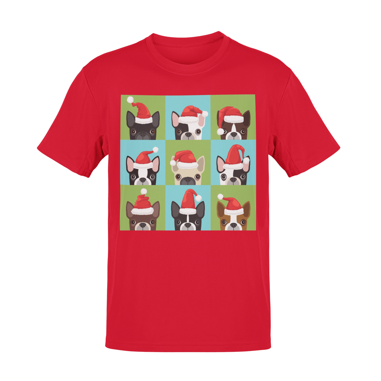 Santa Hat Pugs Christmas Kids T-Shirt 8Ball