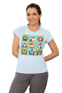 Thumbnail for Santa Hat Pugs Christmas T-Shirt for Women 8Ball
