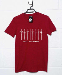 Thumbnail for Select Your Weapon Legendary Swords Mens Graphic T-Shirt 8Ball