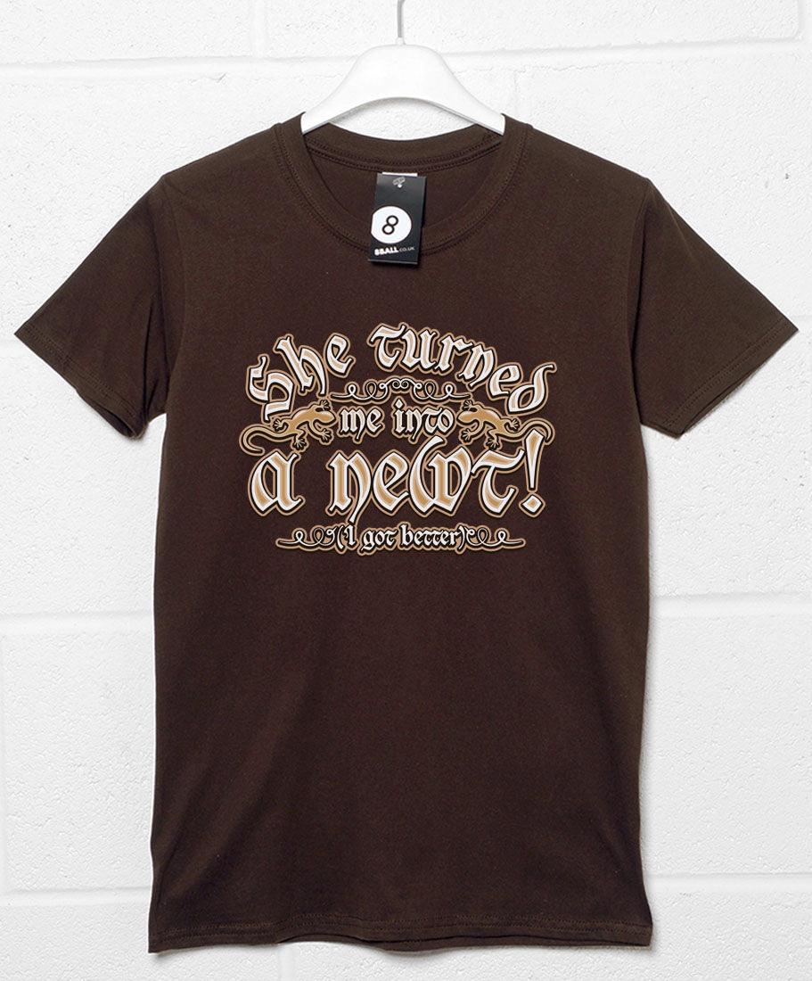 She Turned Me Into a Newt T-Shirt For Men 8Ball