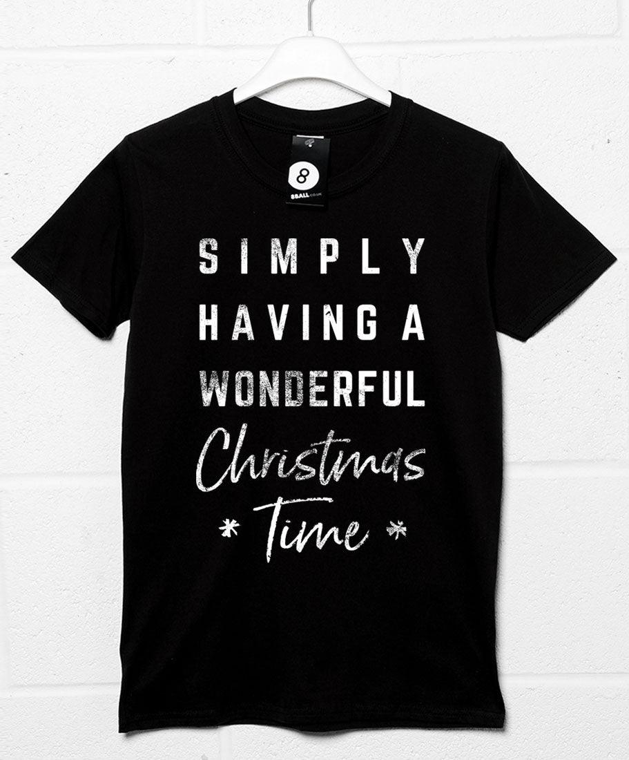 Simply Having a Wonderful Christmas Time Graphic T-Shirt For Men 8Ball