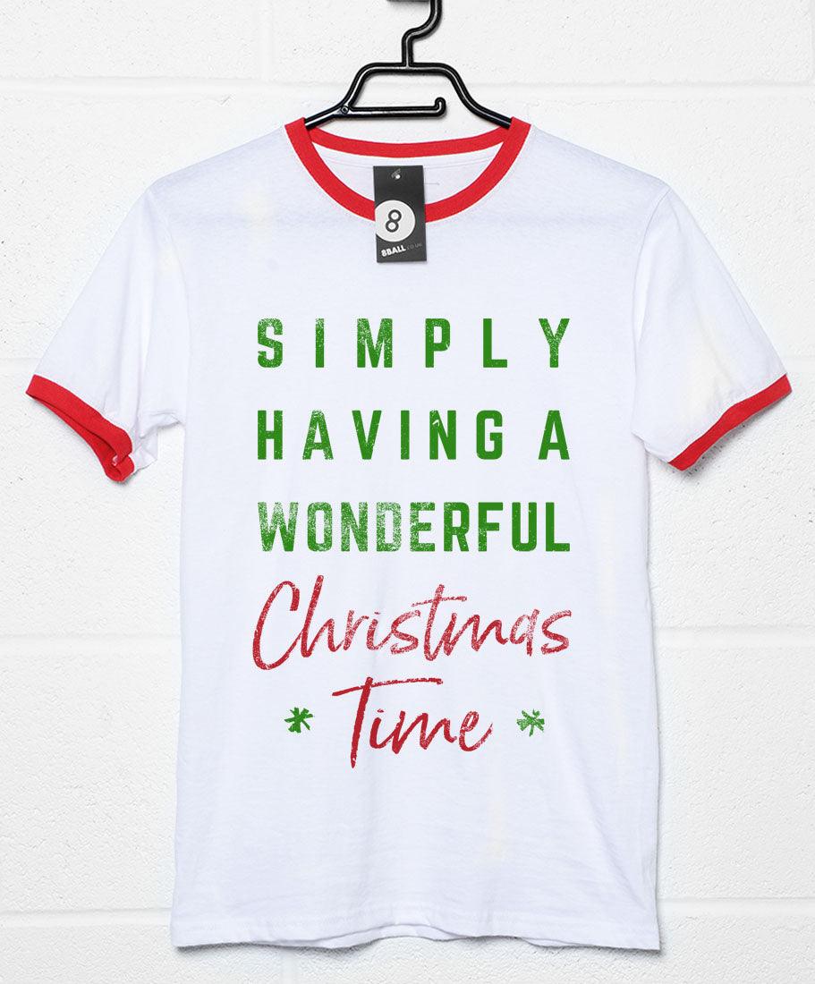 Simply Having a Wonderful Christmas Time Graphic T-Shirt For Men 8Ball