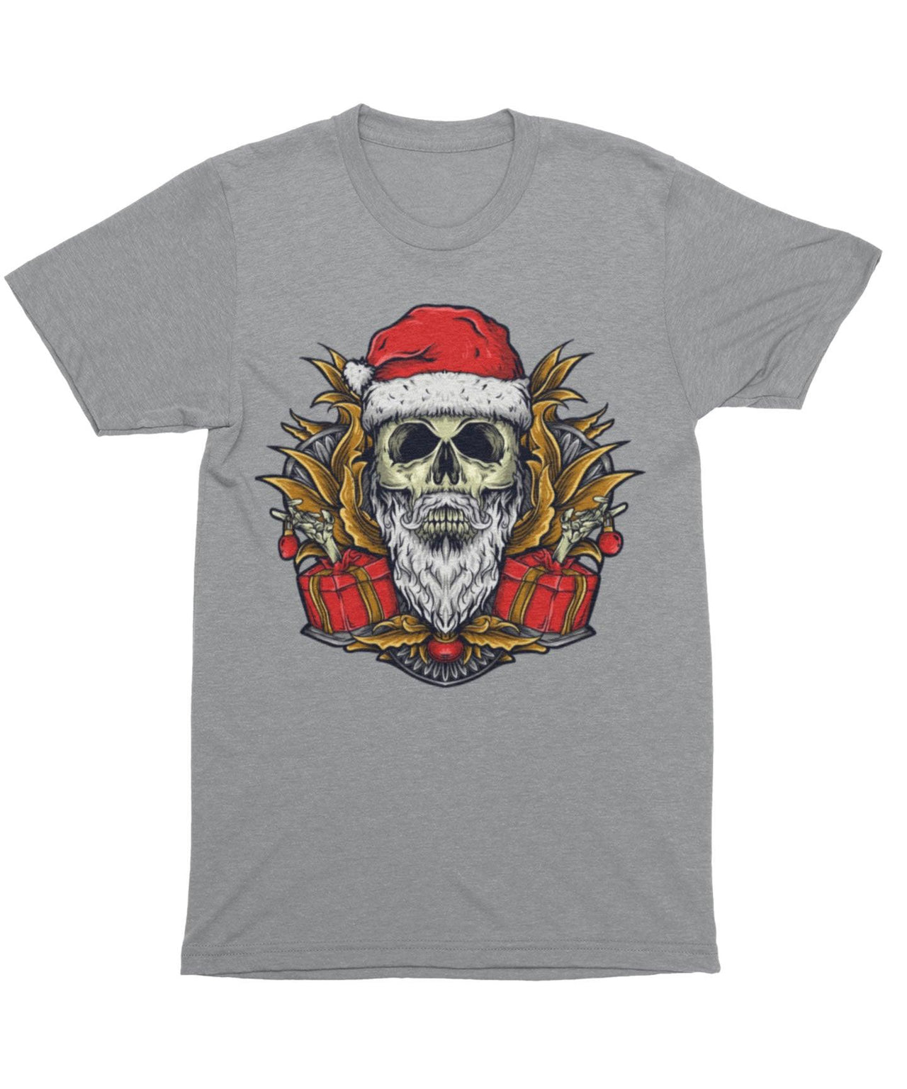 Skull Santa Unisex Christmas Mens Graphic T-Shirt 8Ball