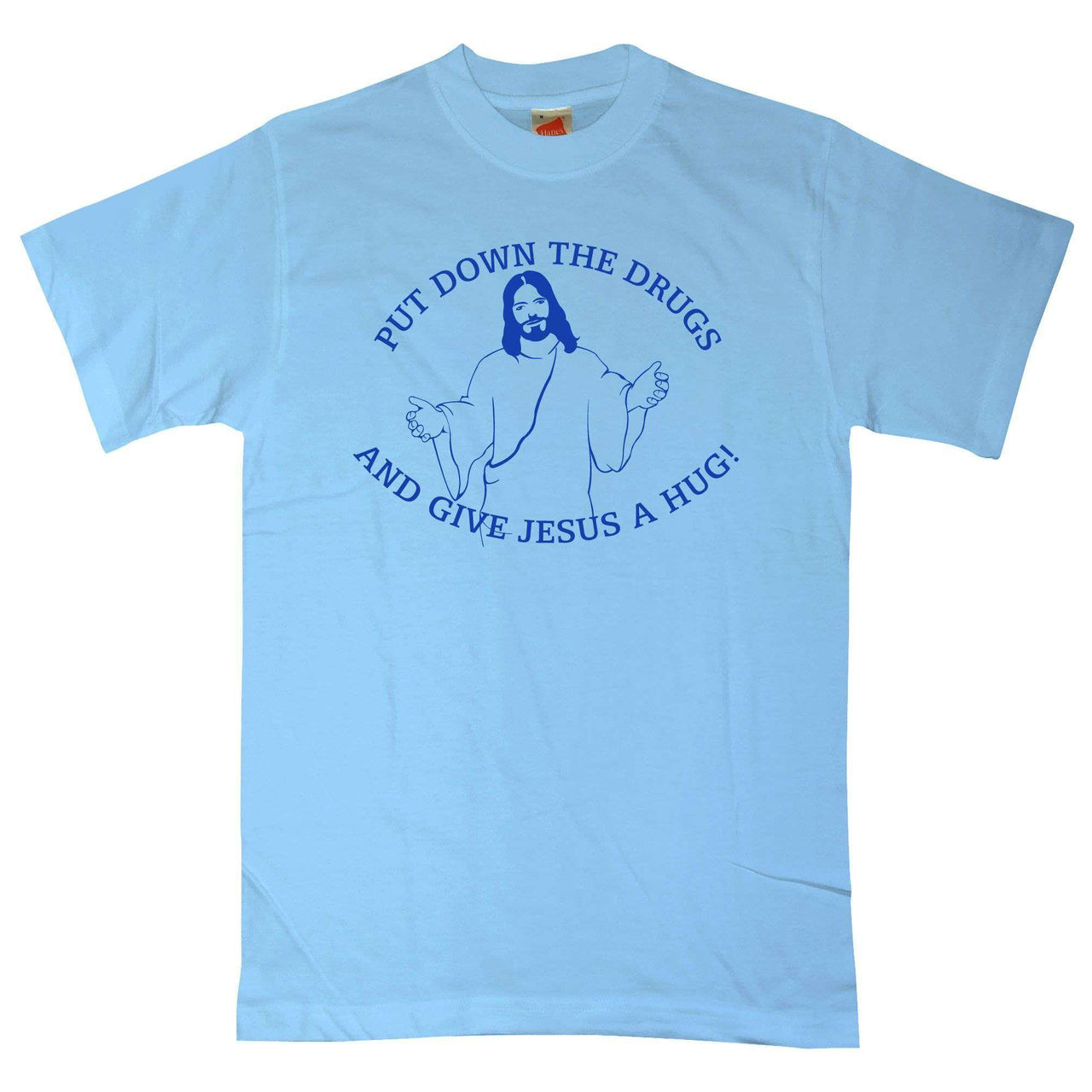 Slogan Give Jesus A Hug Graphic T-Shirt For Men 8Ball