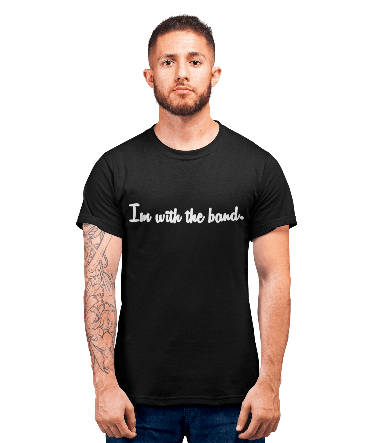 Slogan I'm With The Band Unisex Mens T-Shirt 8Ball