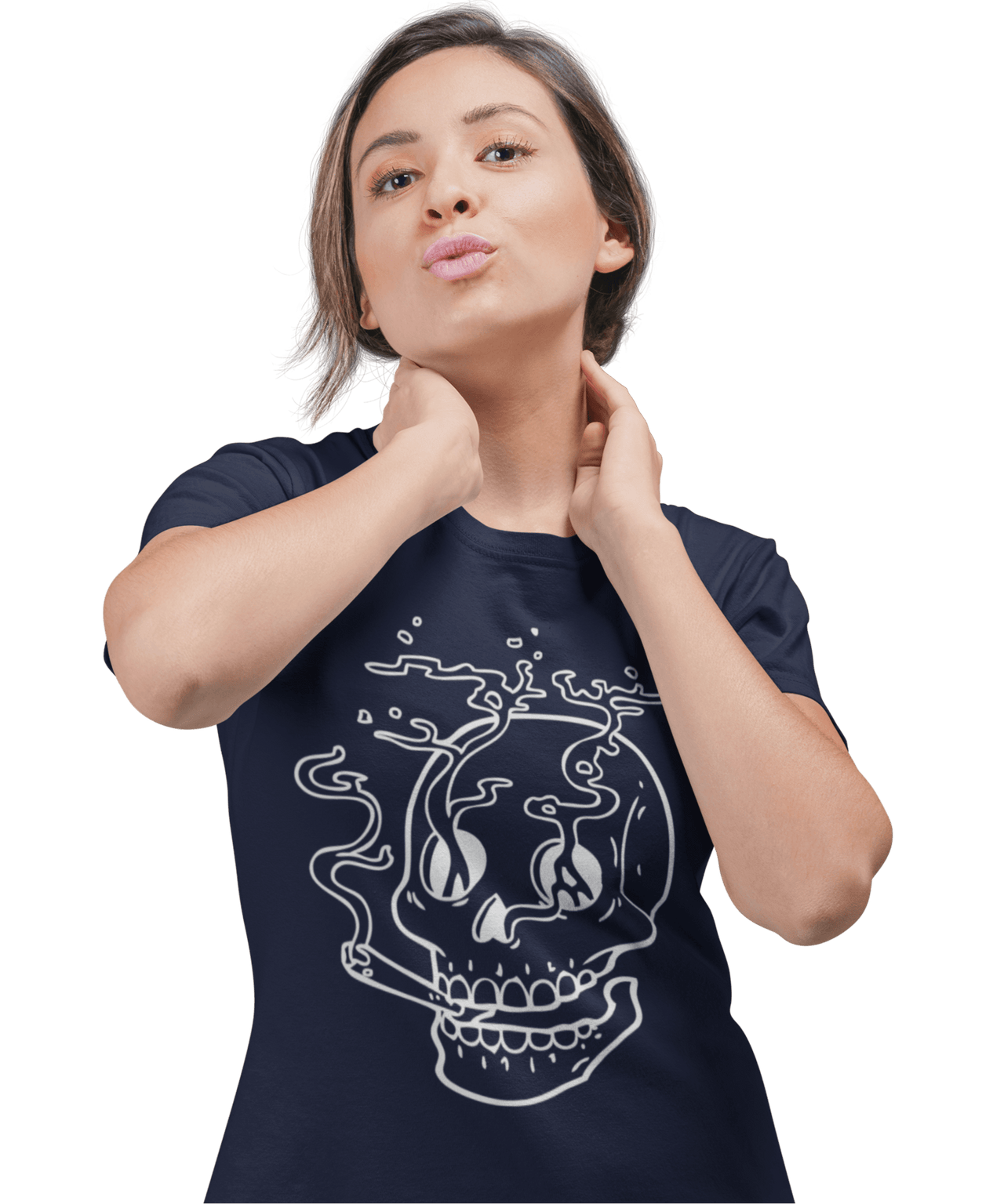 Smoking Skull Tattoo Design Adult Unisex Unisex T-Shirt For Men And Women 8Ball