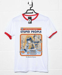 Thumbnail for Steven Rhodes A Cure For Stupid People Ringer Mens Graphic T-Shirt 8Ball
