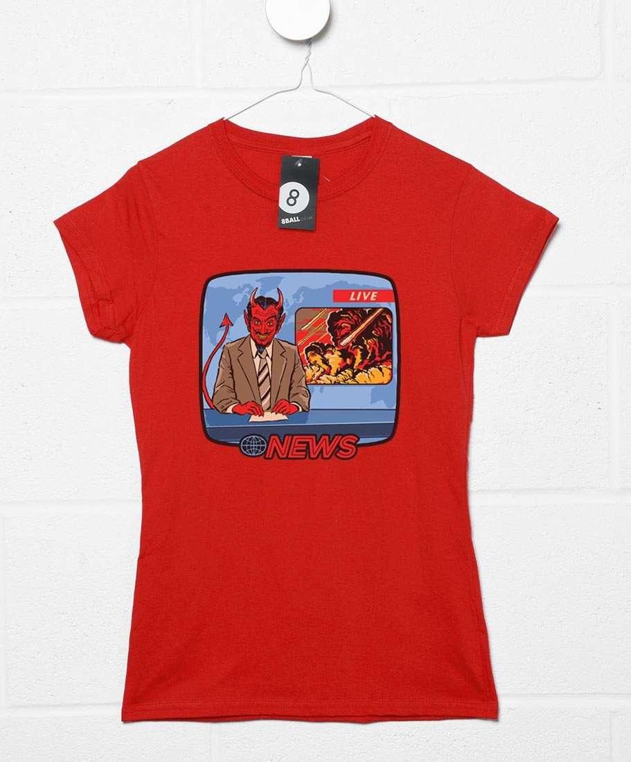Steven Rhodes Breaking News Womens Fitted T-Shirt 8Ball