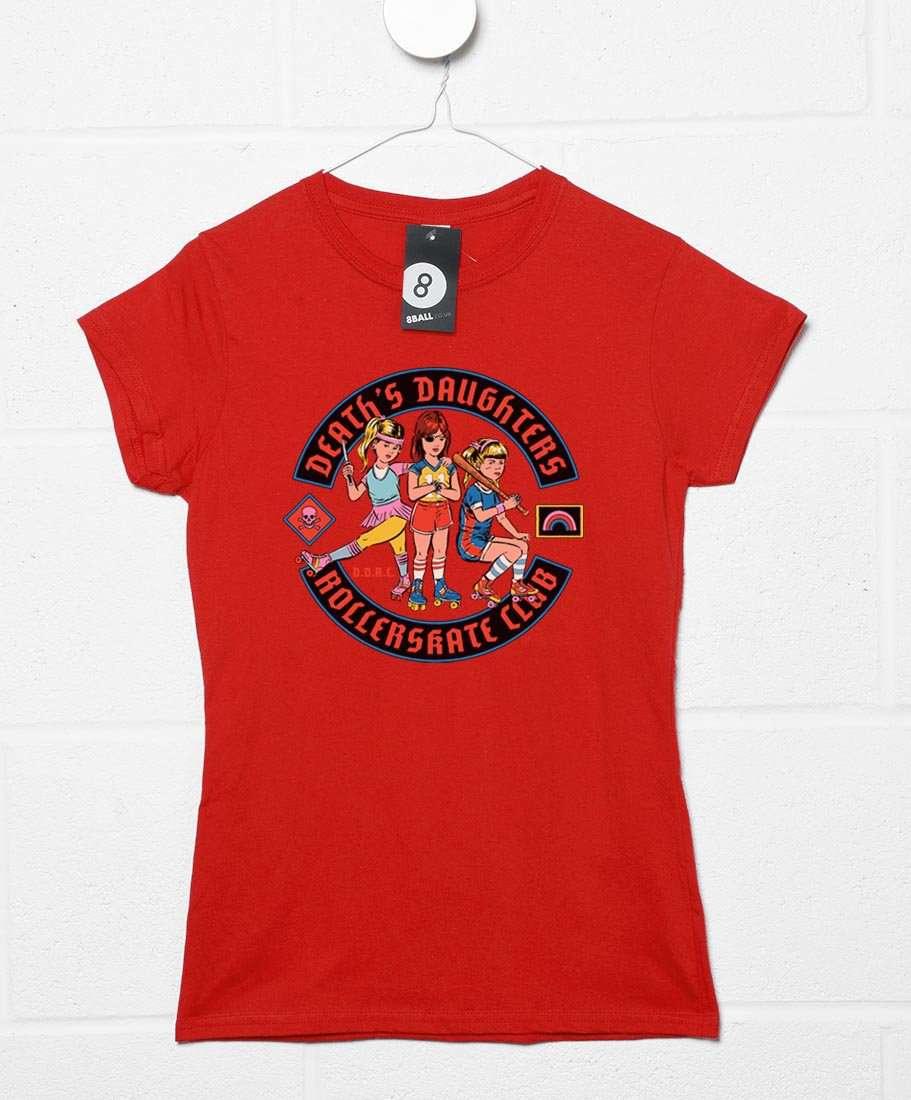 Steven Rhodes Death's Daughters Rollerskate Club Womens Style T-Shirt 8Ball