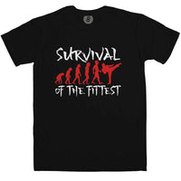 Thumbnail for Survival of the Fittest Martial Arts Evolution T-Shirt For Men 8Ball