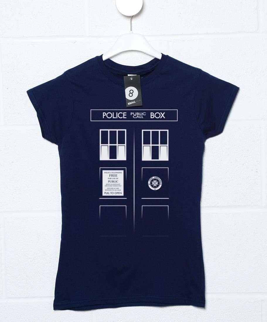 Tardis Front Womens T-Shirt 8Ball