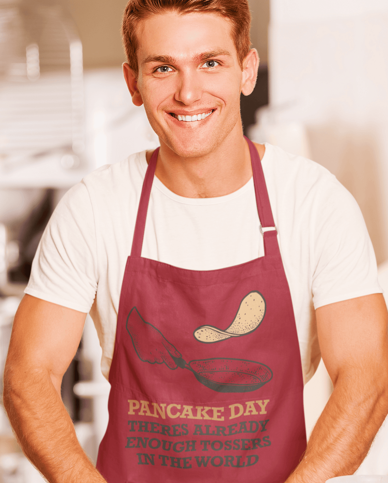 Theres Already Enough Tossers Pancake Day Cotton Kitchen Apron 8Ball