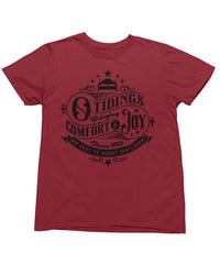 Thumbnail for Tidings Of Comfort And Joy Mono Christmas Unisex Graphic T-Shirt For Men 8Ball