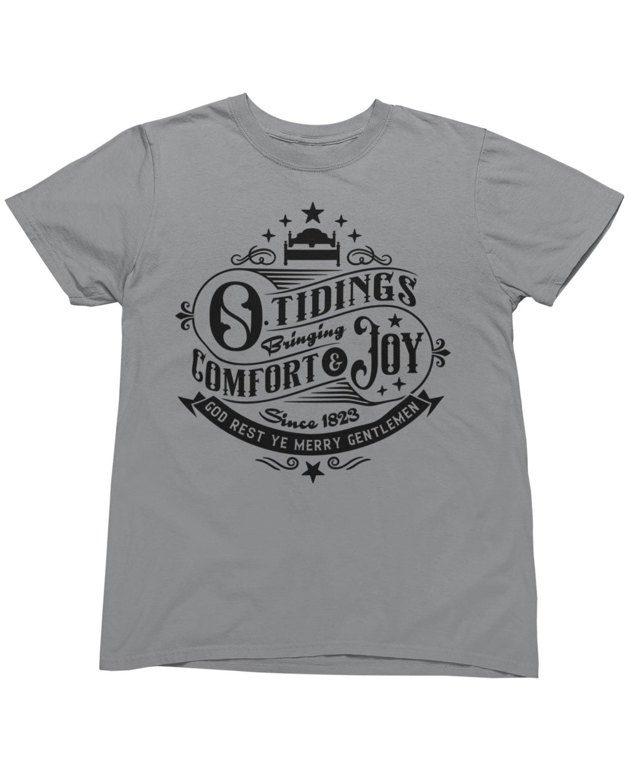 Tidings Of Comfort And Joy Mono Christmas Unisex Graphic T-Shirt For Men 8Ball