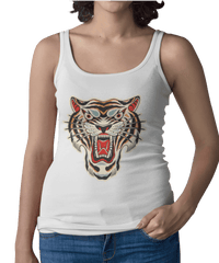 Thumbnail for Tiger Tattoo Design Adult Womens Vest Top 8Ball