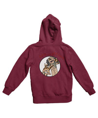 Thumbnail for Top Notchy Dutch and Predator Back Printed Unisex Hoodie 8Ball