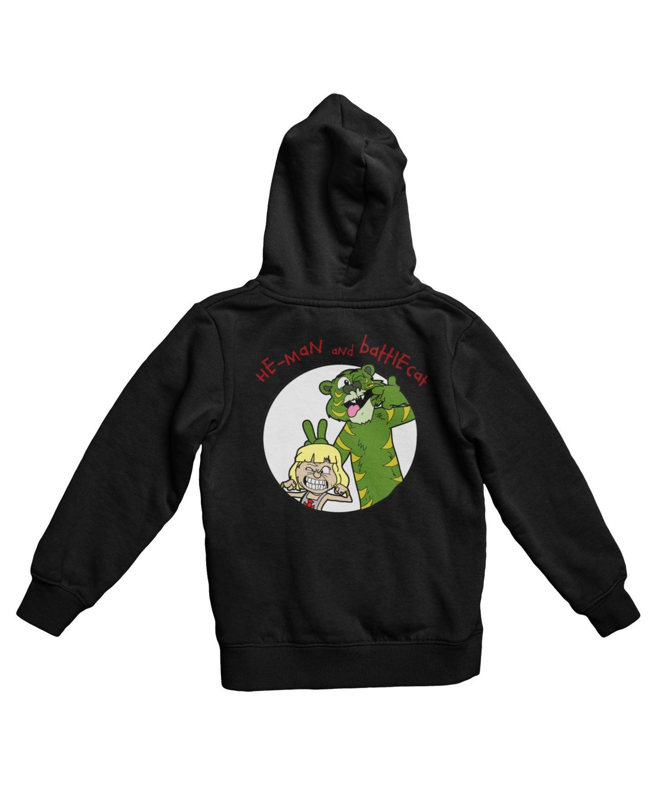 Top Notchy He Man and Battlecat Back Printed Unisex Hoodie 8Ball