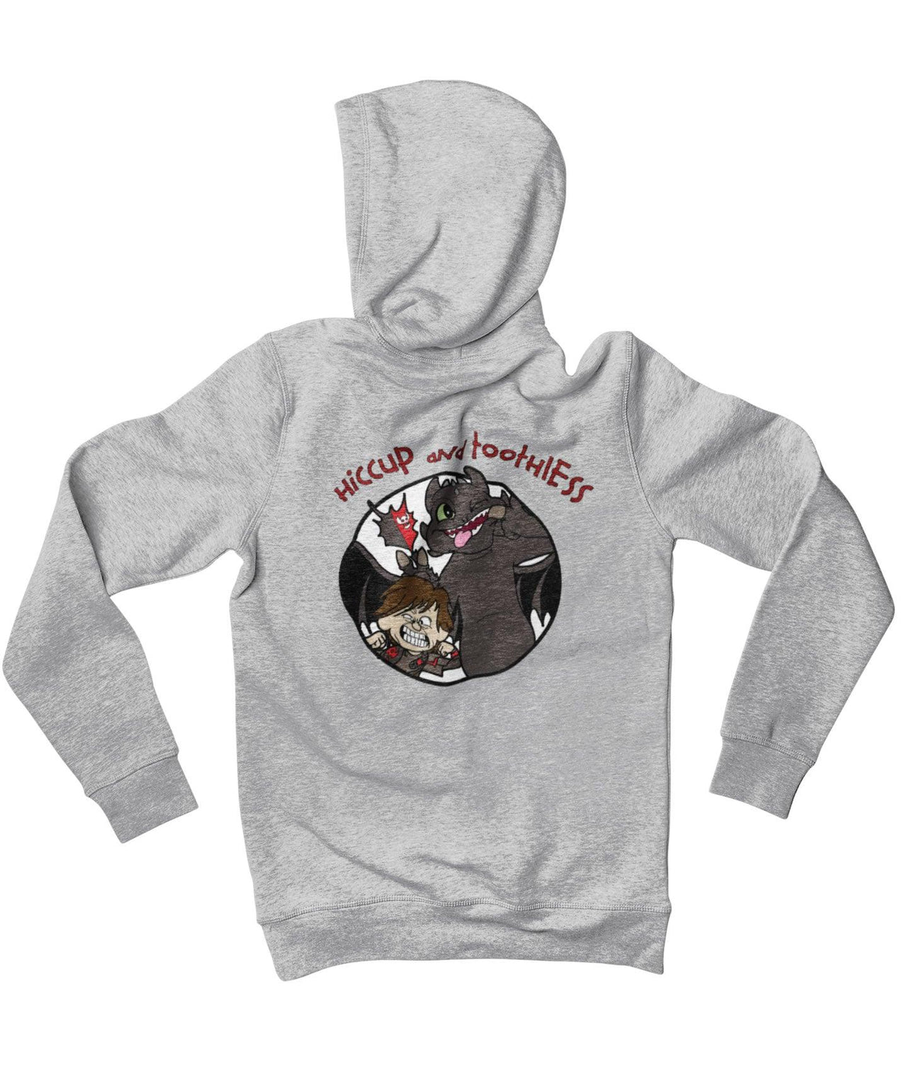 Top Notchy Hiccup and Toothless Back Printed Hoodie For Men and Women 8Ball