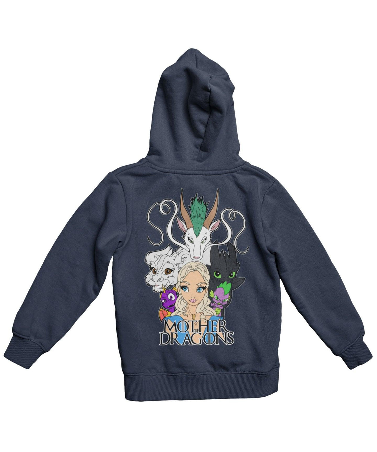 Top Notchy Mother of Dragons Back Printed Unisex Hoodie 8Ball