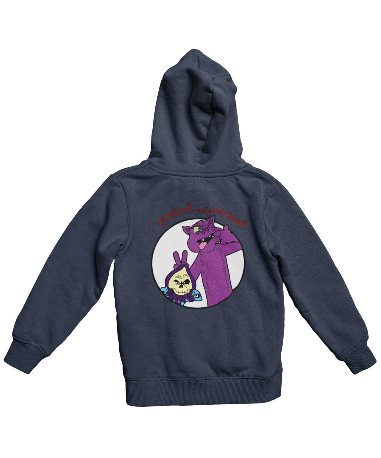 Top Notchy Skeletor and Panther Back Printed Unisex Hoodie 8Ball