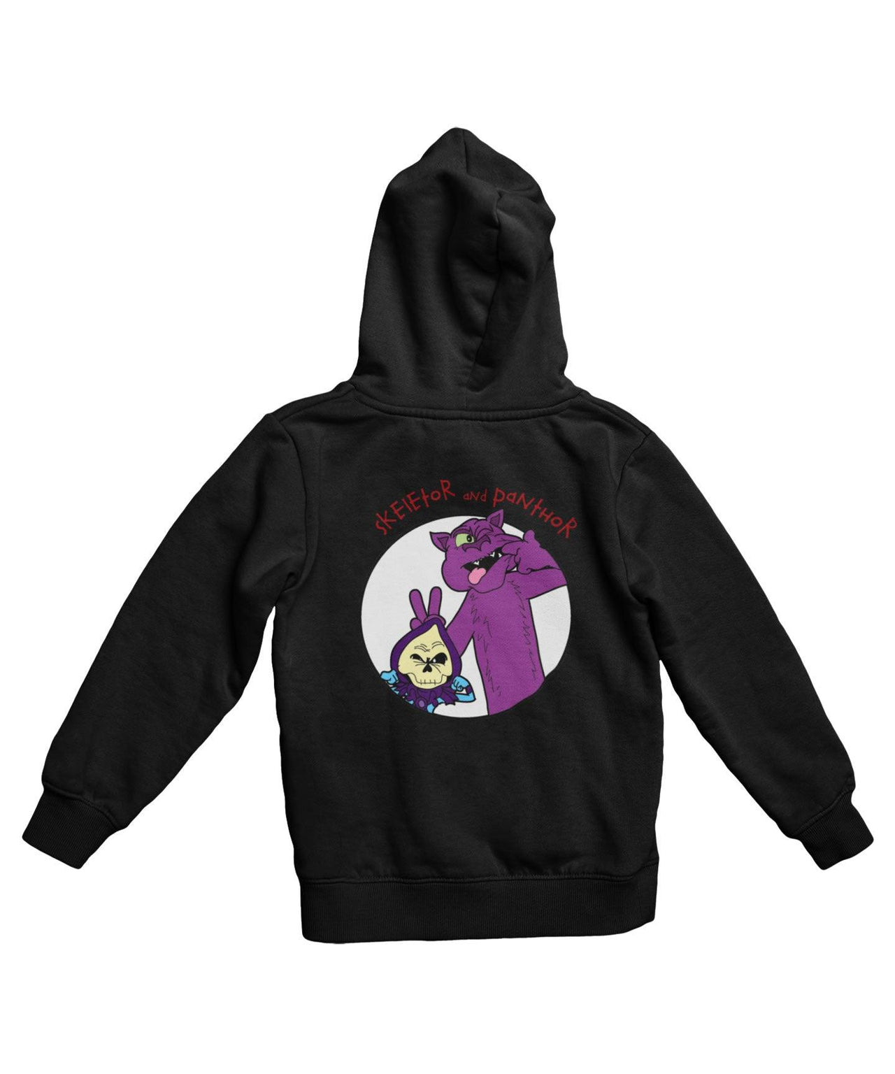 Top Notchy Skeletor and Panther Back Printed Unisex Hoodie 8Ball