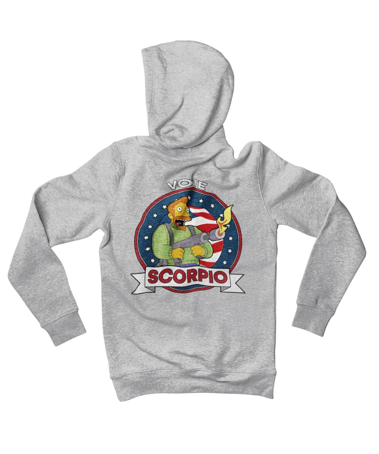 Top Notchy Vote Scorpio Back Printed Graphic Hoodie 8Ball
