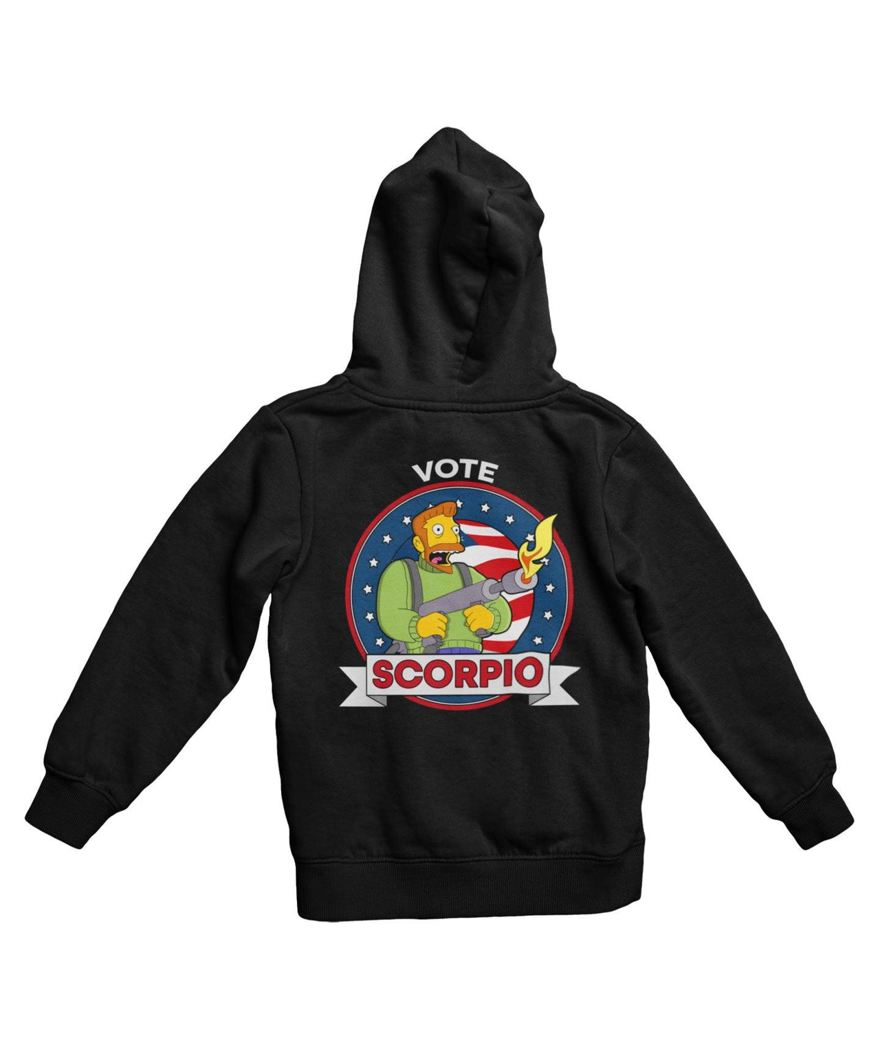 Top Notchy Vote Scorpio Back Printed Graphic Hoodie 8Ball