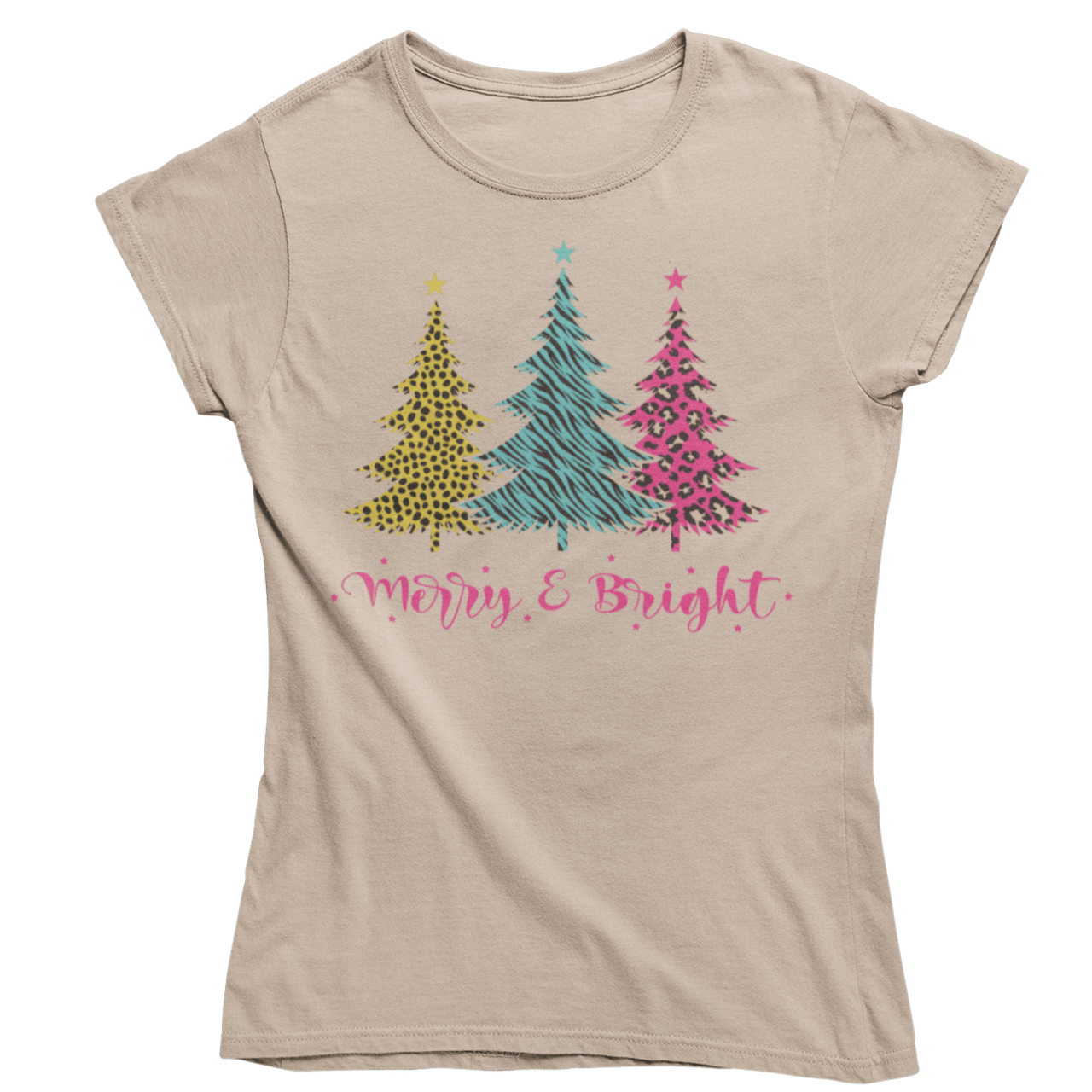 Triple Christmas Tree Womens Style T-Shirt 8Ball