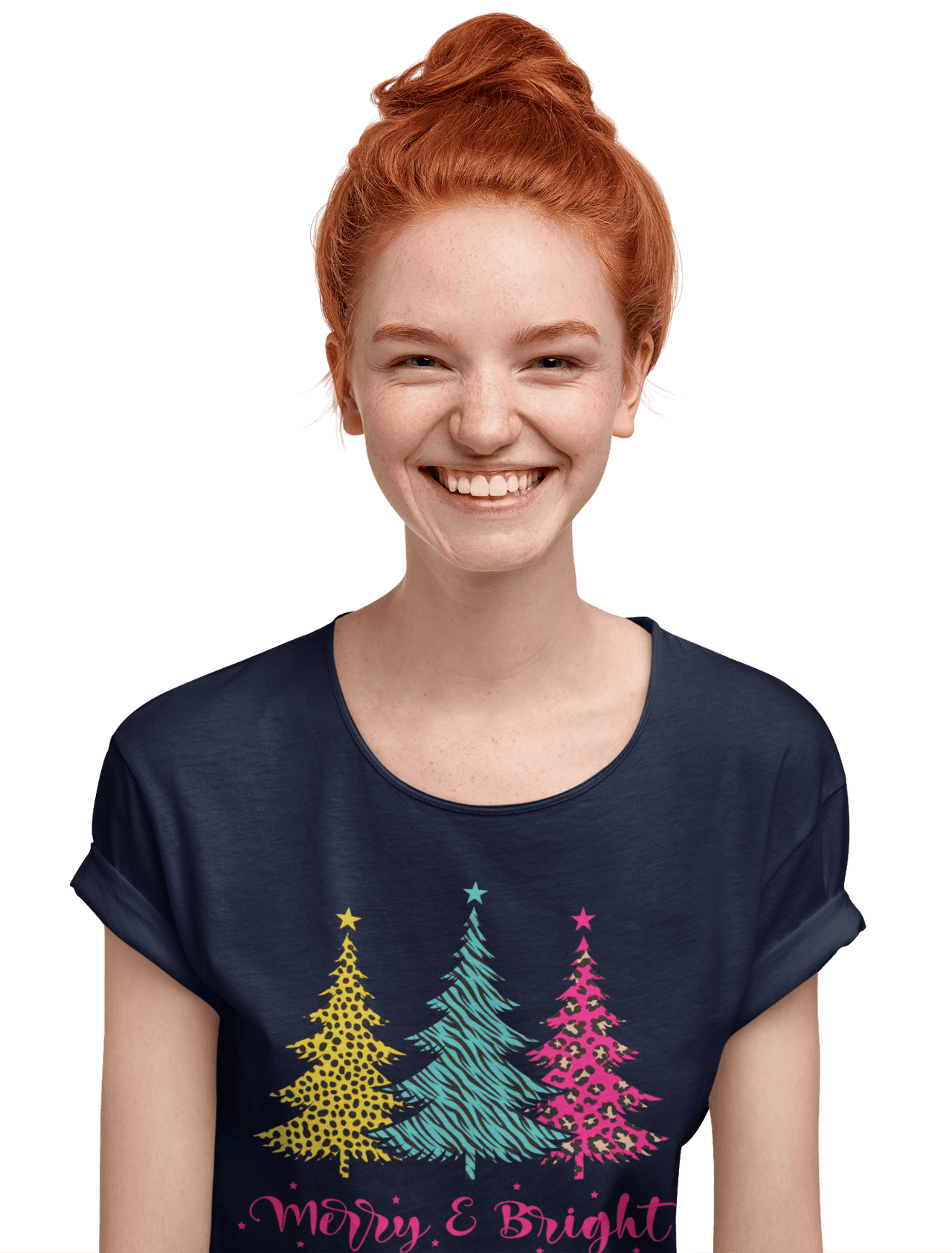 Triple Christmas Tree Womens Style T-Shirt 8Ball