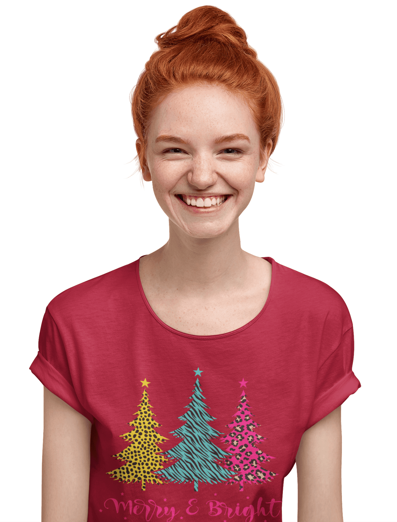 Triple Christmas Tree Womens Style T-Shirt 8Ball