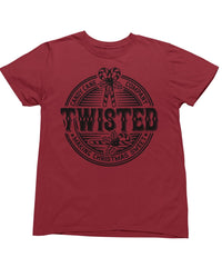 Thumbnail for Twisted Candy Cane Mono Christmas Unisex Graphic T-Shirt For Men 8Ball