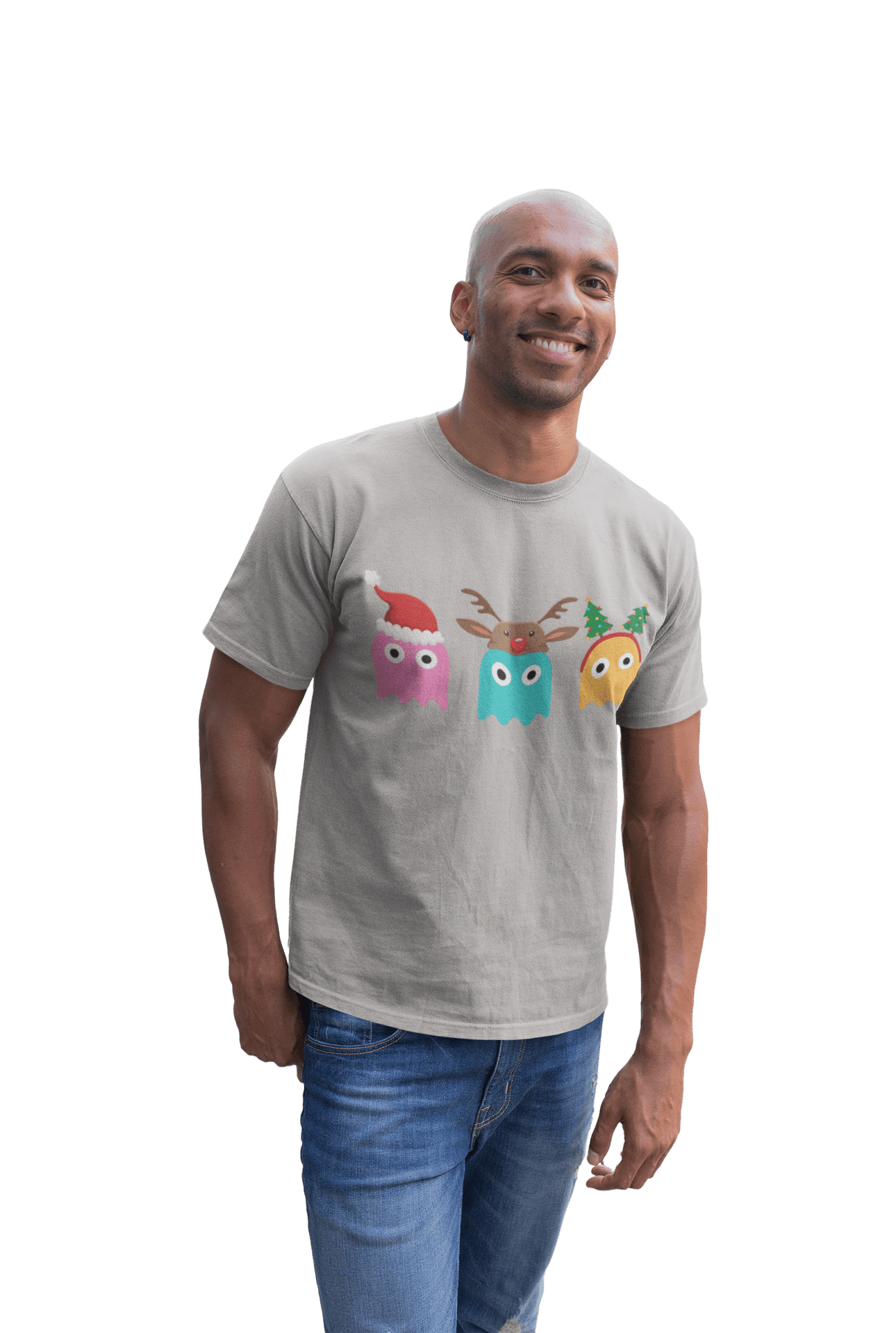 Unisex Adult Christmas Ghost Munching For Men and Women T-Shirt For Men 8Ball